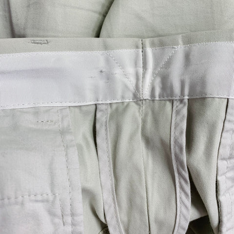 LANVIN Size 32 Ivory Cotton Ankle Zip Flat Front Dress Pants