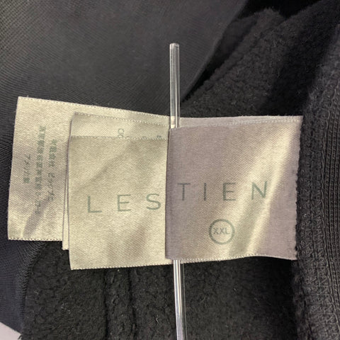 LES TIEN Size XXL Black Cotton Hooded Sweatshirt
