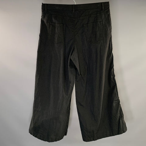 Y-3 Size L Black Cotton Blend Wide Leg Casual Pants