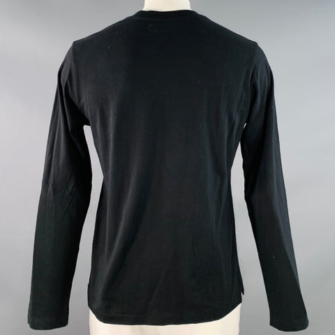 YOHJI YAMAMOTO Size L Black Cotton Long Sleeve T-shirt