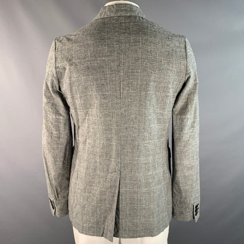 COMME des GARCONS BLACK Chest Size XL Black White Glenplaid Sport Coat