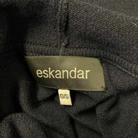 ESKANDAR Size M Navy Cashmere Turtleneck Sweater