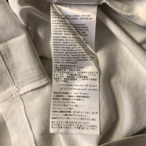 MM6 MAISON MARGIELA Size XS Silver White Cotton Metallic T Shirt Womens