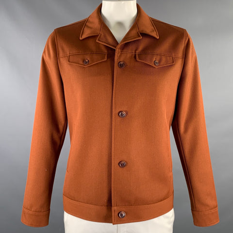 ABITO SARTORIALE Veste de travail en laine mélangée marron chiné Taille 44