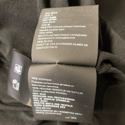 PRADA Size M Black Knitted Silk Buttoned Polo