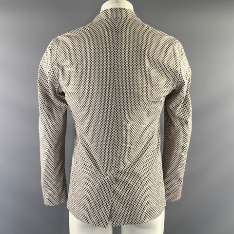 ALEXANDER MCQUEEN Chest Size 36 White Black & Red Skulls Cotton Sport Coat