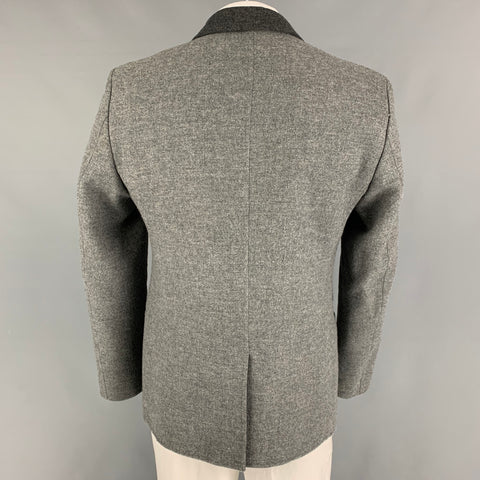 CALVIN KLEIN COLLECTION Size 42 Grey Charcoal Wool Notch Lapel Sport Coat