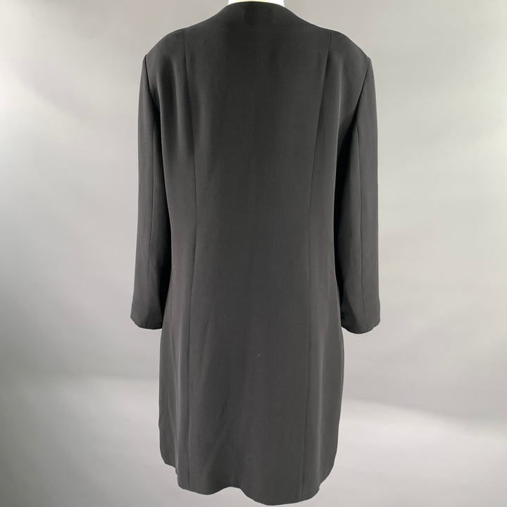 THE ROW Size 14 Black Silk Cardigan
