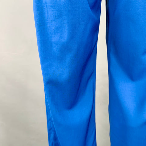 T-JACKET by TONELLO Size M Royal Blue Virgin Wool Notch Lapel Suit