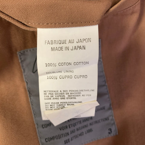 YOHJI YAMAMOTO Chest Size 50 Tan Cotton 40 33 Suit