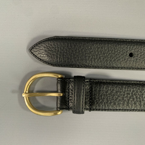 MORJAS Size 33 Black Pebble Grain Leather Belt