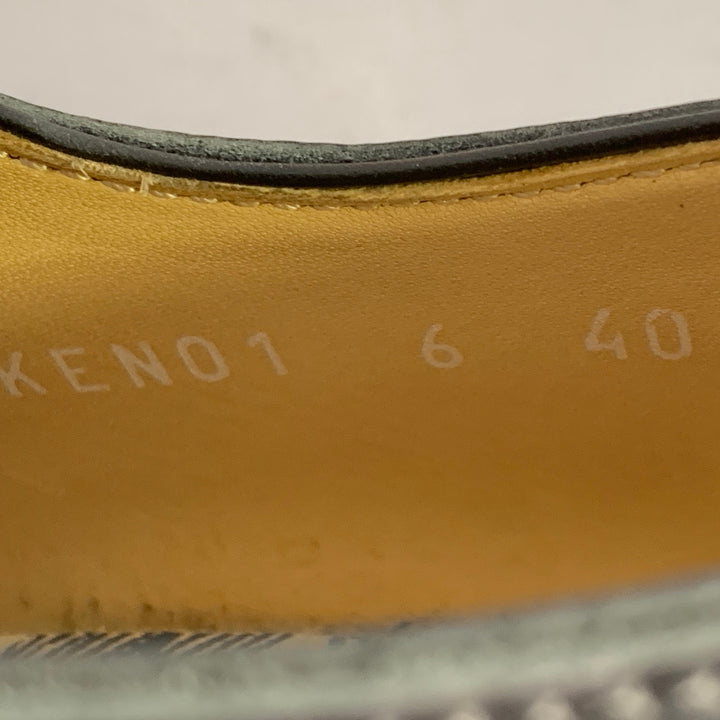 PAUL SMITH Size 7 Kenning Black Leather Cap Toe Oxford Lace-Up Shoes