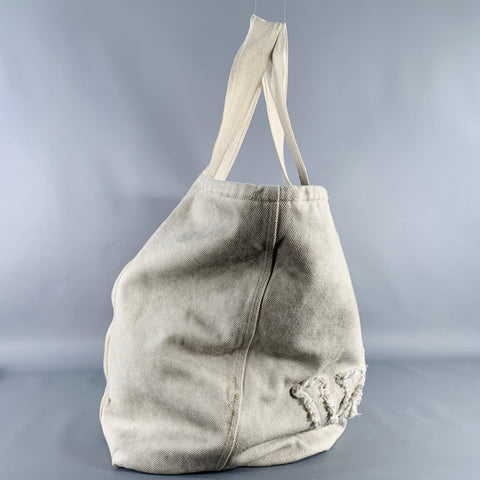 ERL AW24 Venice White Applique Organic Cotton Tote Bag