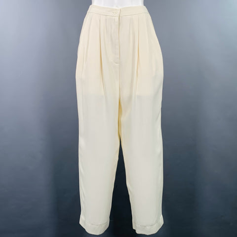 Pantalon plissé crème VINTAGE taille 38