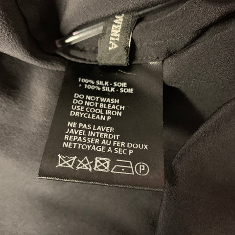HAIDER ACKERMANN Size M Black Teal Silk Robe
