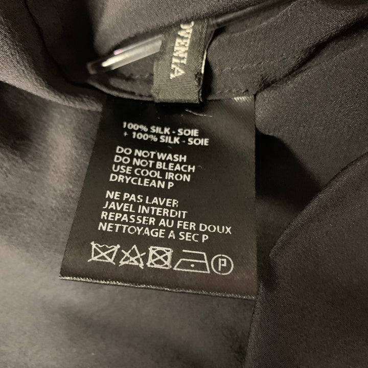 HAIDER ACKERMANN Size M Black Teal Silk Robe