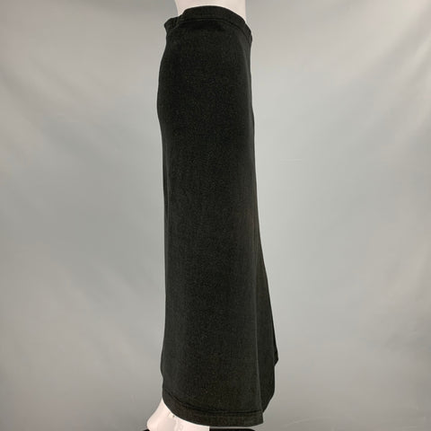 COMME des GARCONS Size M Black Wool Knit Zip Up Skirt