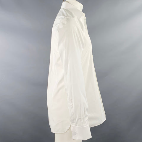 TOM FORD Size M White Cotton French Cuffs Long Sleeve Shirt