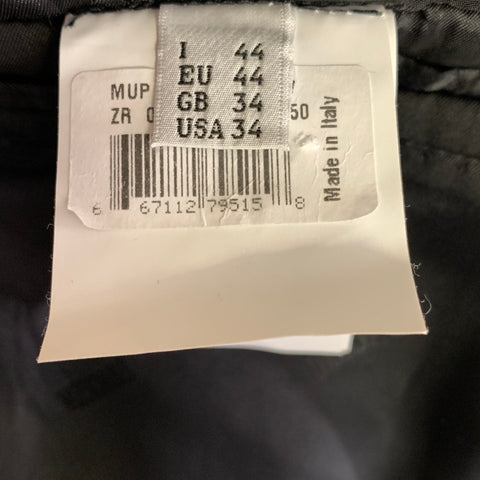 MOSCHINO Chest Size 34 Black Sequined Wool Blend Sport Coat