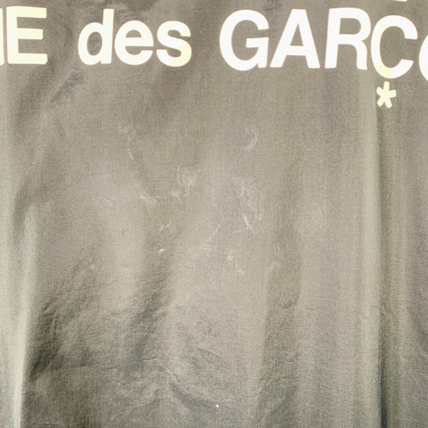 COMME des GARCONS Size L Black White Stripe Nylon Varsity Jacket