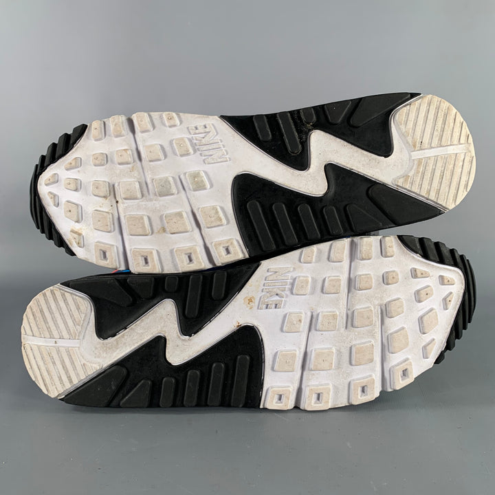 NIKE 2012 Size 10.5 What the Max White Multi Color Color Block Mesh Lace-Up Sneakers