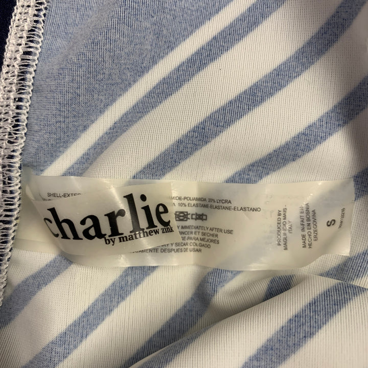 CHARLIE Size S Navy White Red Stripe Nylon Blend Speedo