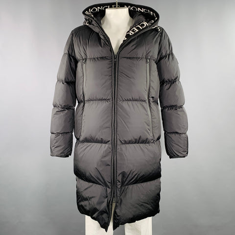 MONCLER Size XL Templon Giubotto Black Polyamide Padded Coat