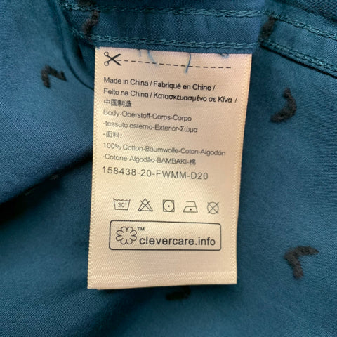 SCOTCH AND SODA Size XXL Blue Black Triangle Cotton One Pocket Long Sleeve Shirt