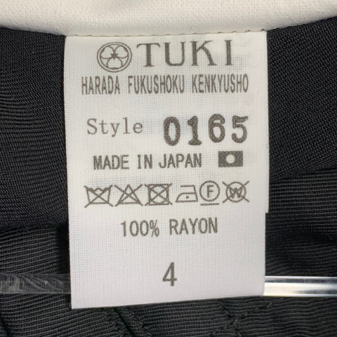 TUKI Size XL Black Rayon Twill Two Pockets Oversized Short Sleeve Shirt
