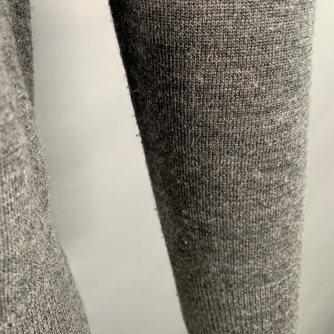 FRED PERRY Size L Grey Heather Wool Cardigan