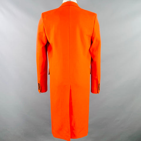 AMI by ALEXANDRE MATTIUSSI Size 38 Orange Textured Twill Coat