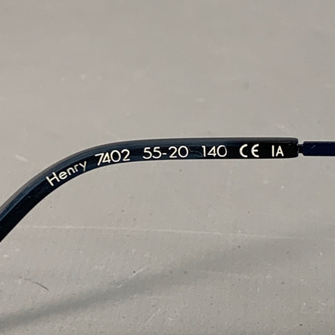 DE STIJL Lunettes Aviateur Henry en métal bleu