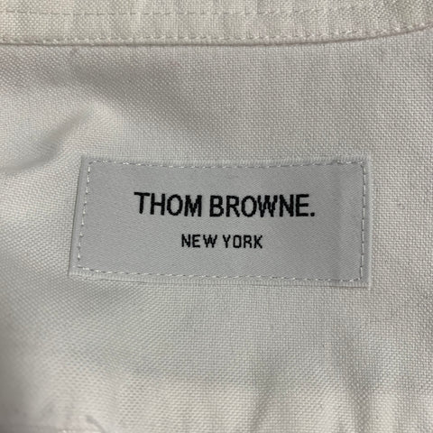 THOM BROWNE Size M White 2 Pockets Long Sleeve Shirt