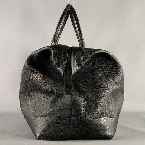BARNEYS NEW YORK Size One Size Black Gold Crackled Leather Duffle Bags