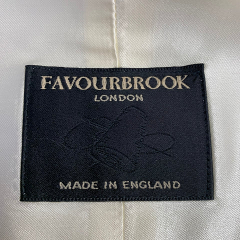 FAVOURBROOK Size 46 Blue Gold Embroidered Bees Silk Classic Vest