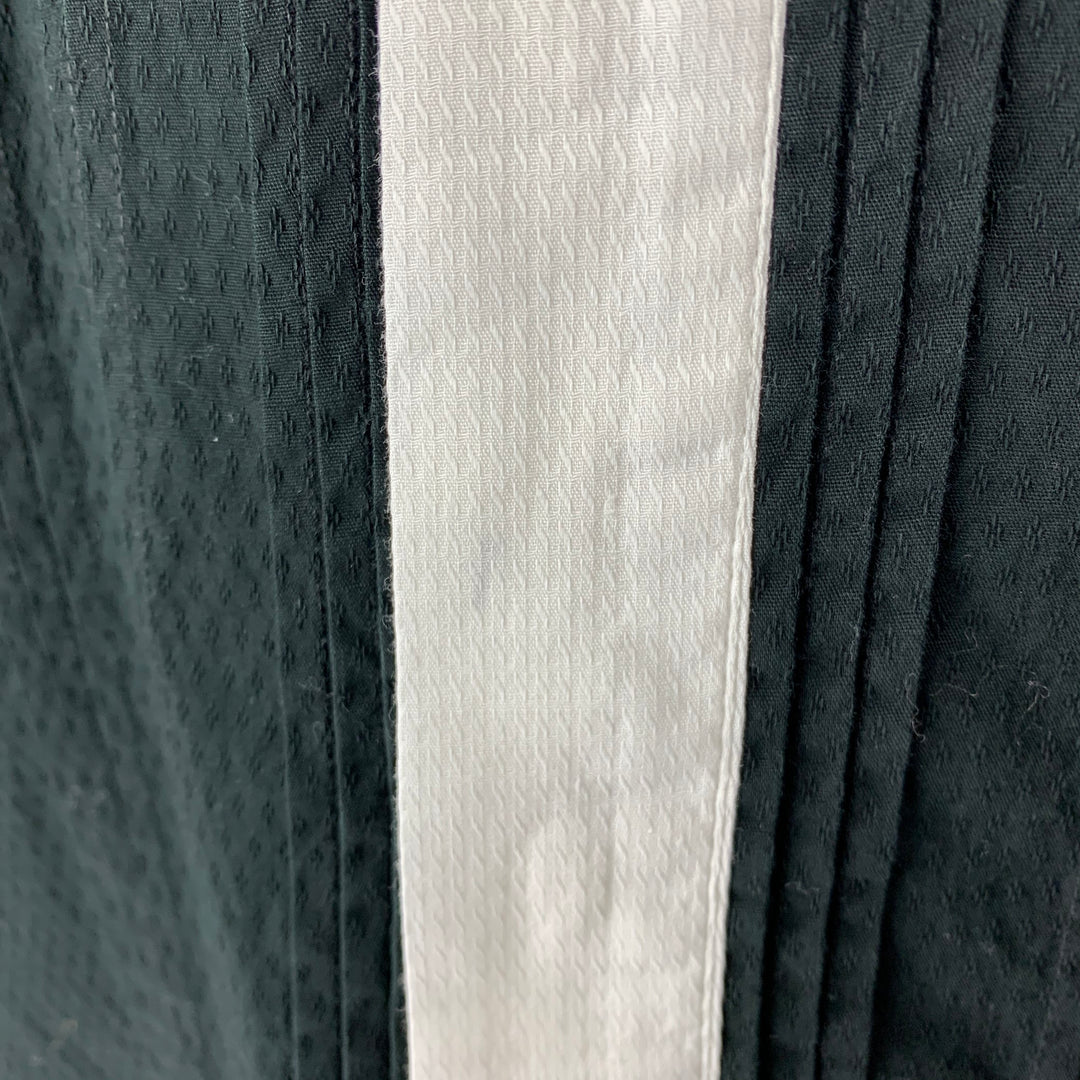 D&amp;G by DOLCE &amp; GABBANA Taille XL Chemise à manches longues en coton bicolore noir blanc