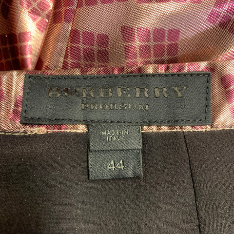 BURBERRY PRORSUM SS13 Size 8 Purple Multi Color Polyester Geometric Pencil Skirt