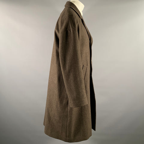 BERGFABEL Size S Brown Wool Trench Coat