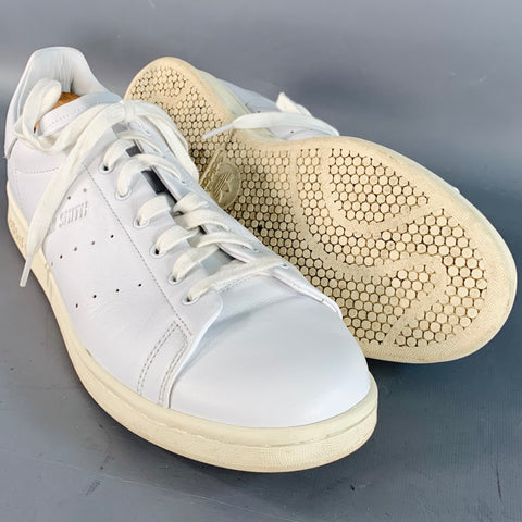 ADIDAS x STAN SMITH Size 13 White Leather Low Top Lace-Up Sneakers
