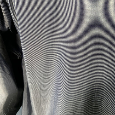 COMME des GARCONS Vintage Size XXL Navy White Stripe Nylon Oversized Long Sleeve Shirt