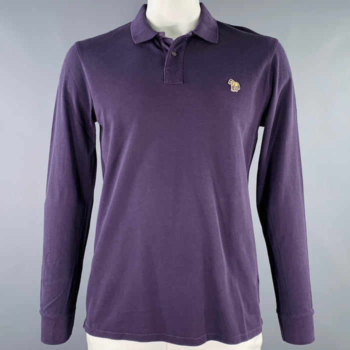 PS by PAUL SMITH Size L Purple Cotton Pique Half Placket Polo