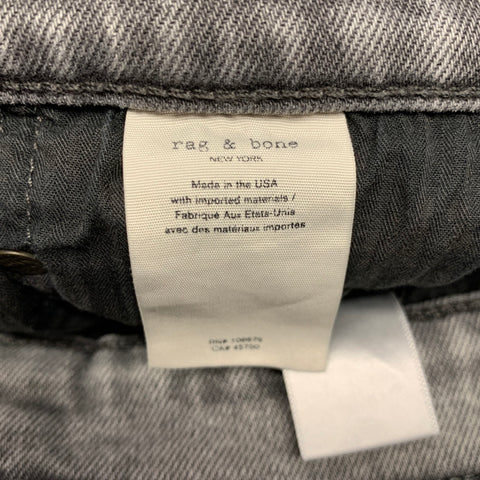 Jean skinny RAG & BONE taille 31, gris délavé, en mélange de coton