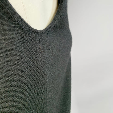 AKRIS Size 8 Black Beaded High Neck Casual Top