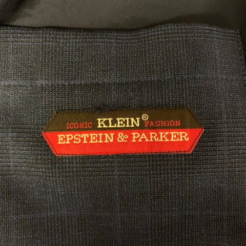KLEIN EPSTEIN & PARKER Size XL Navy Plaid Wool Blend Jacket