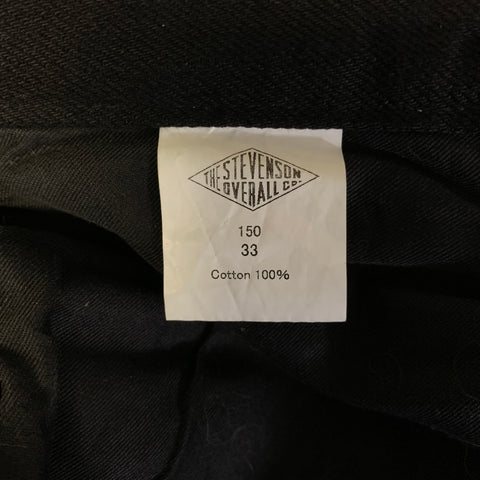 THE STEVENSON OVERALL CO. Size 33 Black Cotton Straight leg Jeans