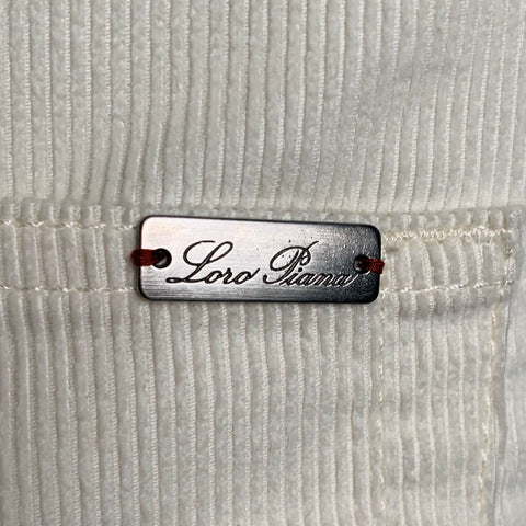 LORO PIANA Size 36 Beige Corduroy Cotton Cashmere Jean Cut Casual Pants