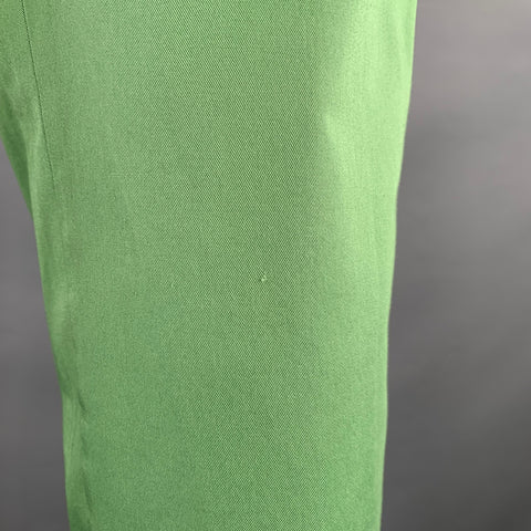 ETRO Size 30 Green Cotton Blend Zip Fly Dress Pants
