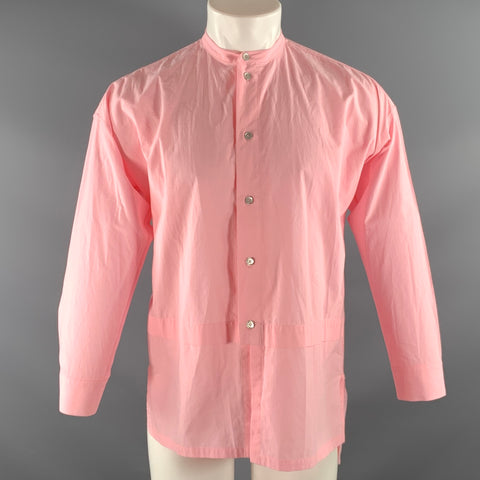 TOOGOOD Size S Pink Cotton Nehru Collar Long Sleeve Shirt