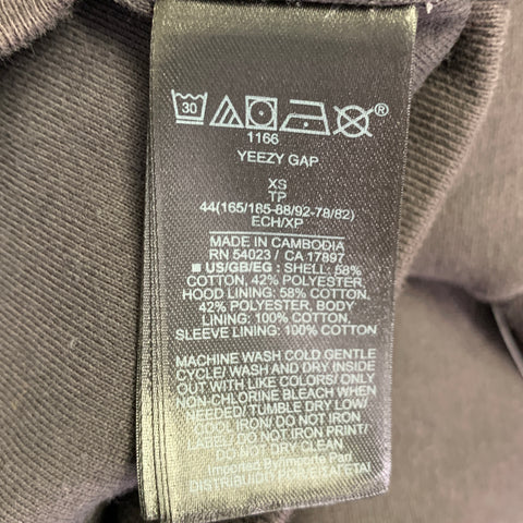 GAP x YZY Size XS Brown Black Beige Birds Cotton Blend Hoodie Sweatshirt