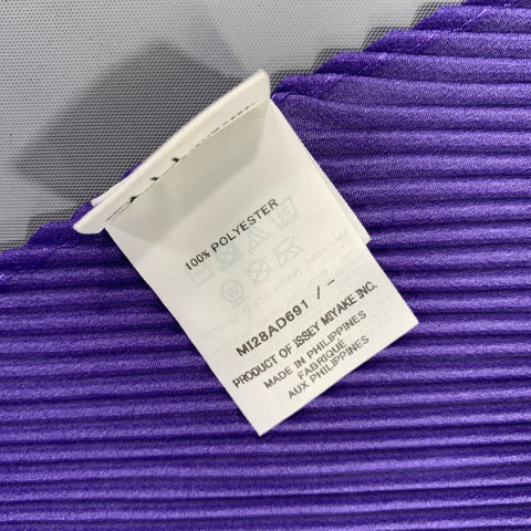 ISSEY MIYAKE Purple Yellow Stripe Polyester Scarves & Shawls